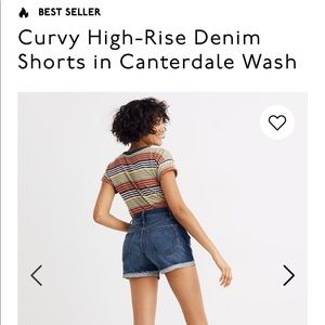 Madewell High-Rise Curvy Denim Shorts
